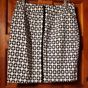 💜3/$10💜"Cynthia Rowley" black/white cross skirt